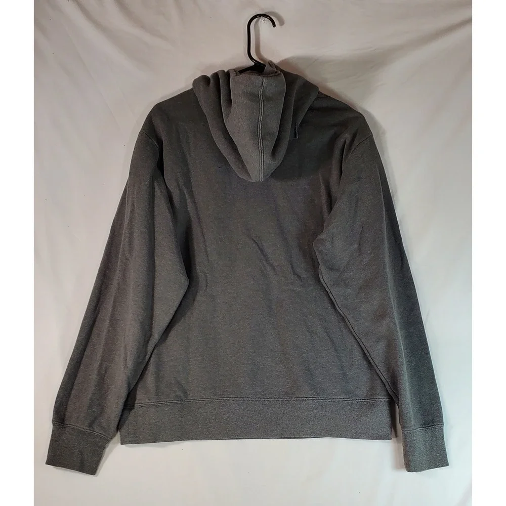 The North Face Mens Hoodie Gray Red Logo Pullover Sweatshirt Medium MX 864686